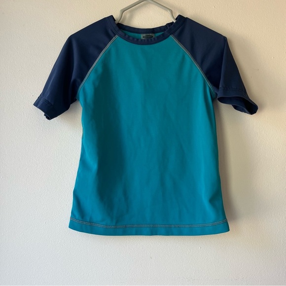 🌼 5/$25 Old Navy Boys Rash Guard Swim Shirt Blue Navy UPF 3T Summer Beach - Picture 1 of 9
